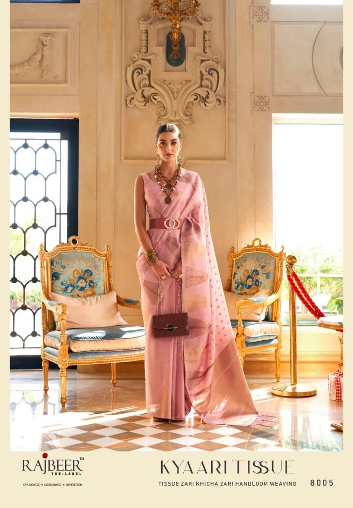 Rajbeer Kyaari Tissue Zari Wholesale Fancy Sarees Catalog — Wholesale Sarees, MPA wholesale from Surat - Gallery Image 4